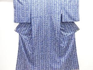 芝草に扇模様小紋着物